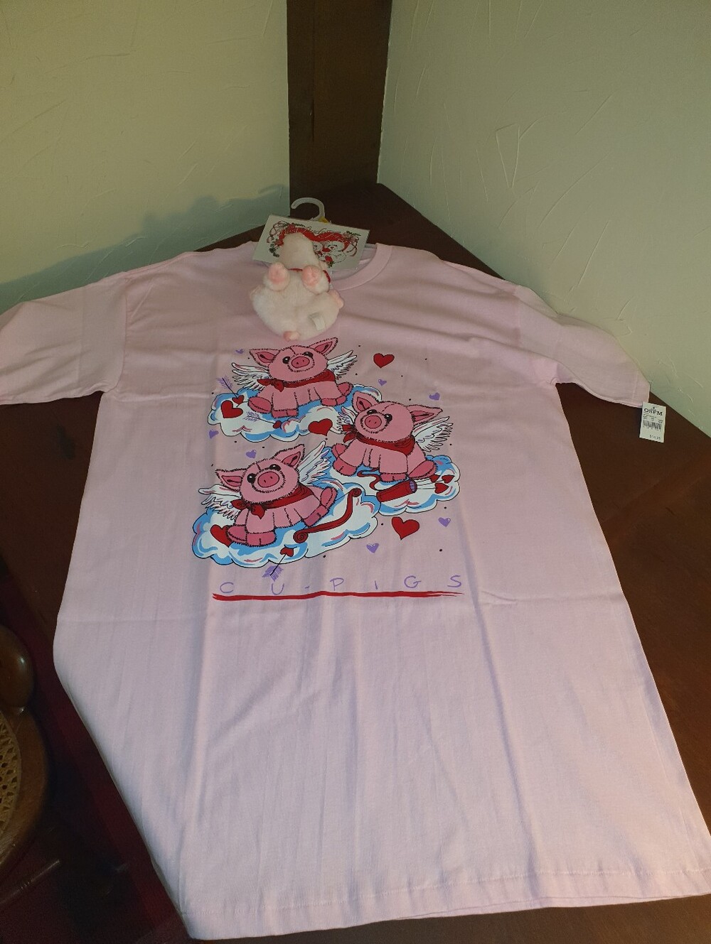 Adult Pink Flying Pigs Graphic Nightshirt